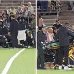 Jordan High School Football Player Loaded onto Ambulance After Collapsing Pre-Game